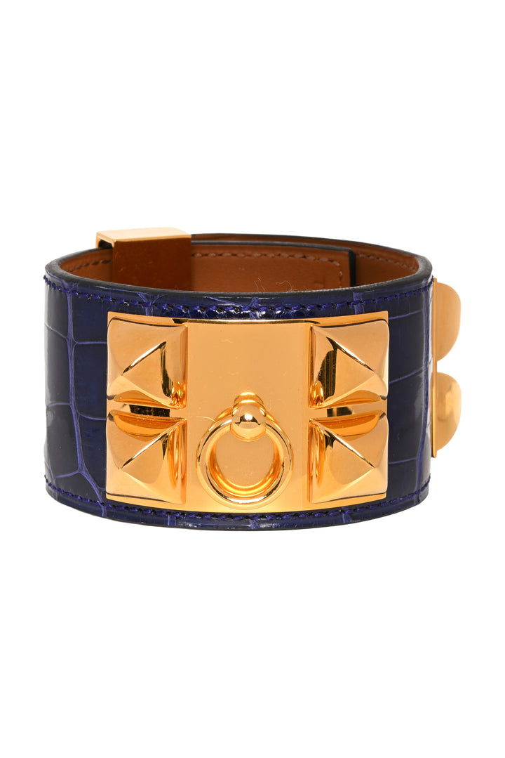 Hermes Size S 2017 Alligator Collier de Chien Bracelet