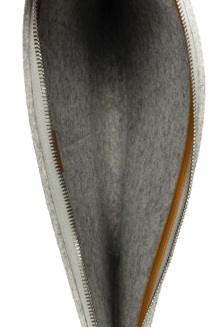 Hermes Felt Epsom Colorblock Toodoo 37 Zip Pouch Clutch