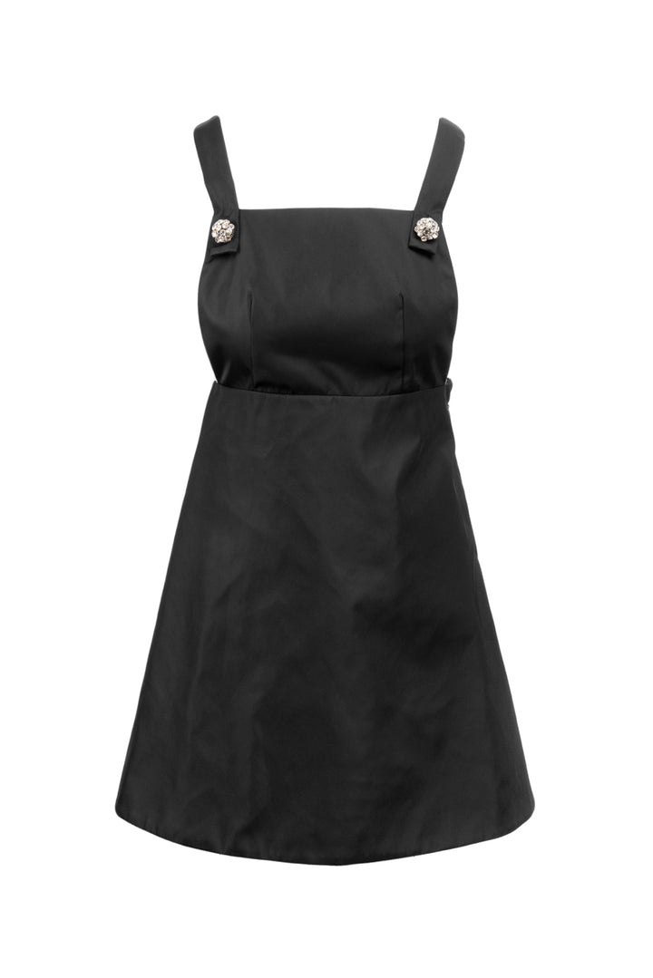 Prada Size 2 2022 Crystal Embellished Re-Nylon Overall Mini Dress