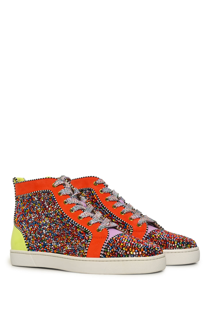 Christian Louboutin Size 41.5 Men's Crystal Embellished Orlato Sneakers