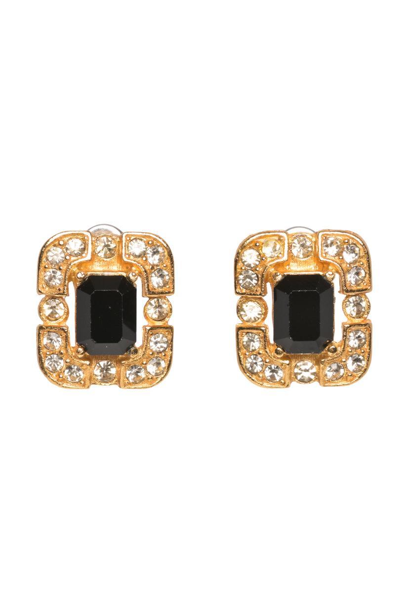 Givenchy Vintage Crystal Stud Earrings