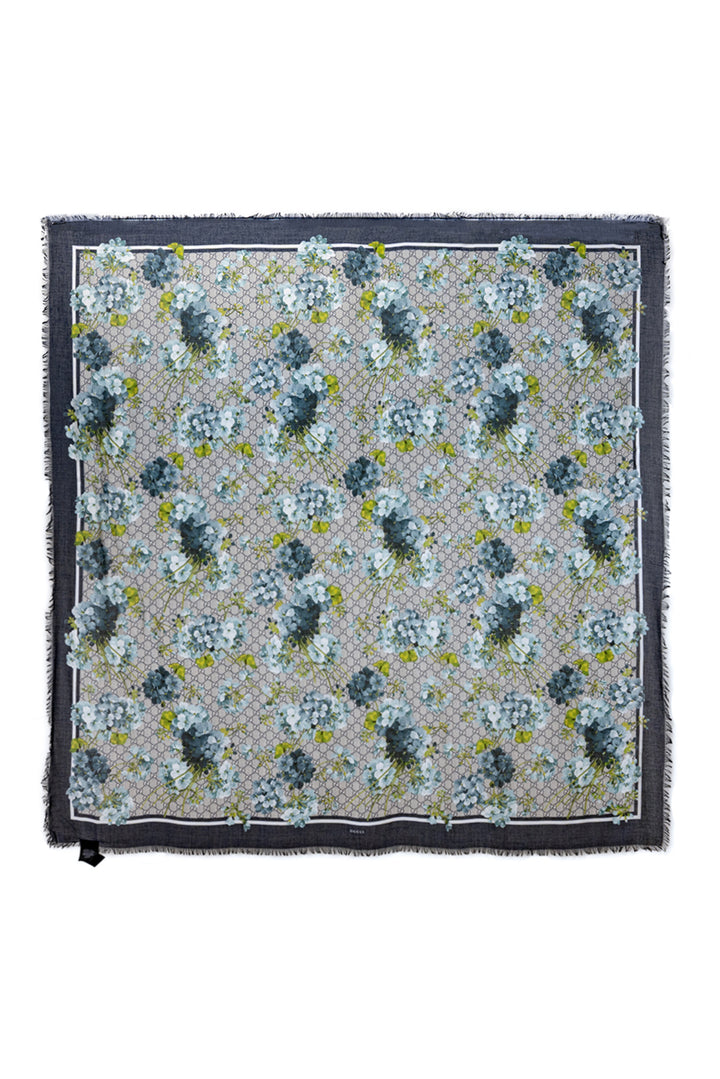 Gucci Modal Silk GG Blooms Shawl Scarf
