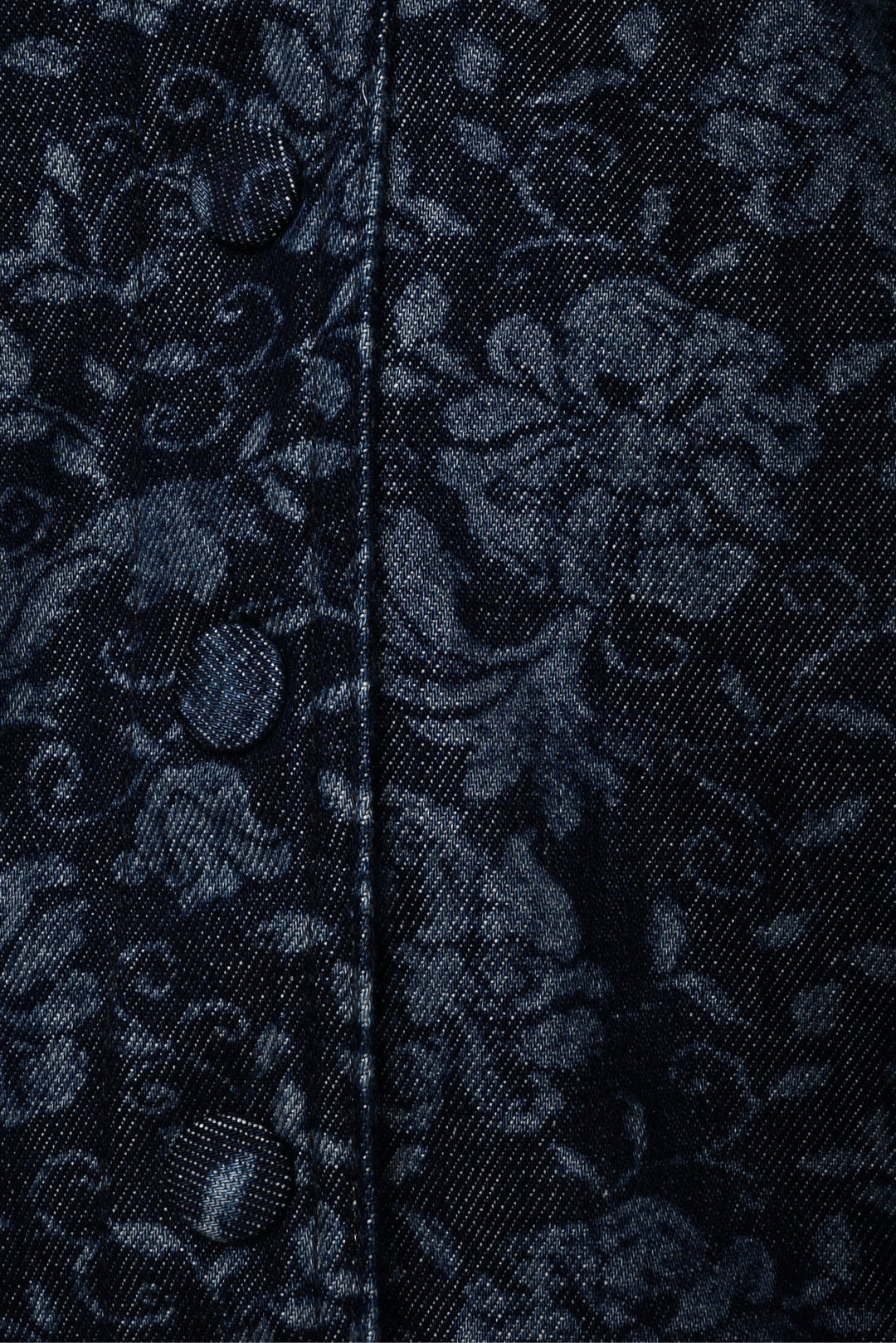 Dries Van Noten Size 42 Vistam Floral Jacquard Crop Denim Jacket