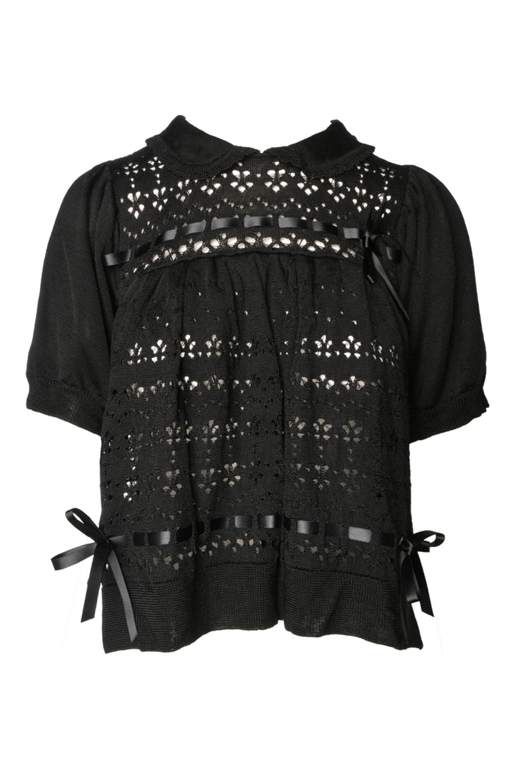 Simone Rocha Size S Knit & Ribbon Bow Detail Tops