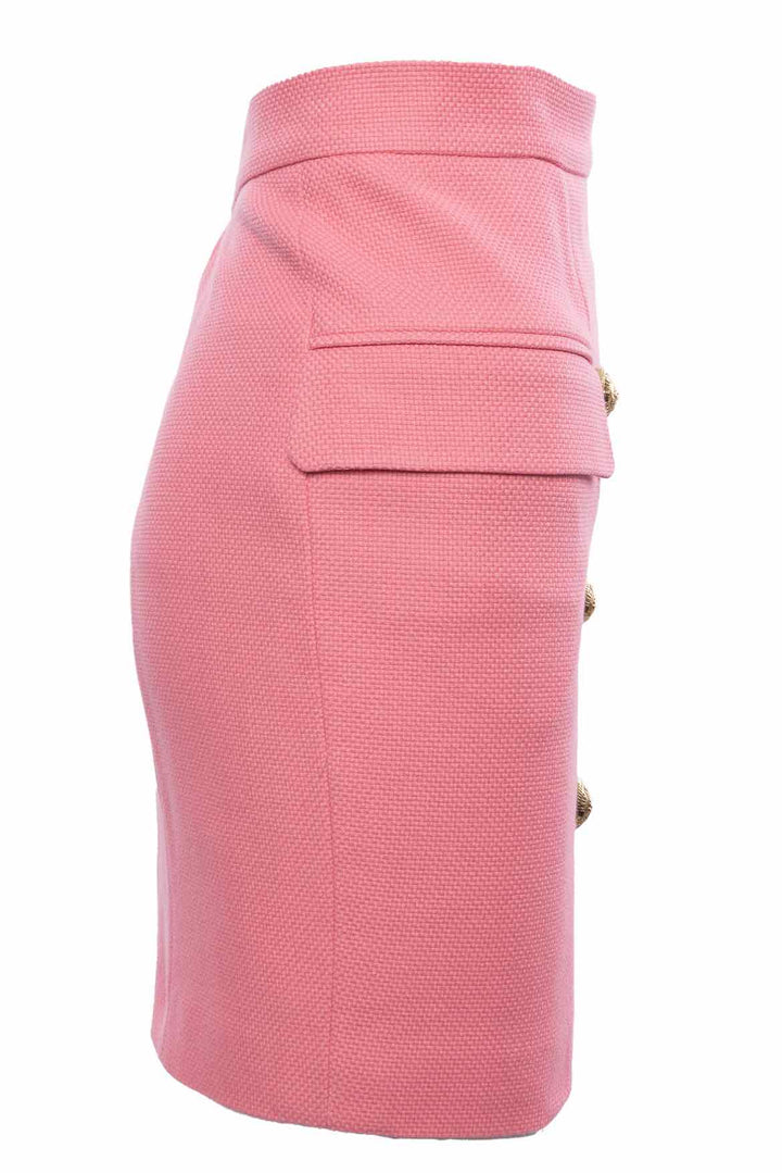 Balmain Size 44 6-Button Mini Skirt