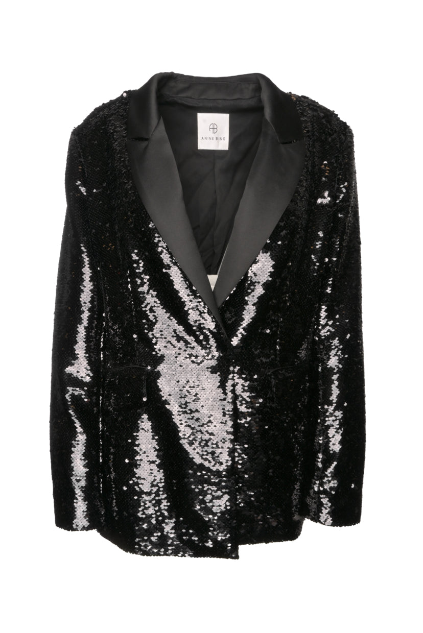 Anine Bing Size L Ace Sequin Blazer