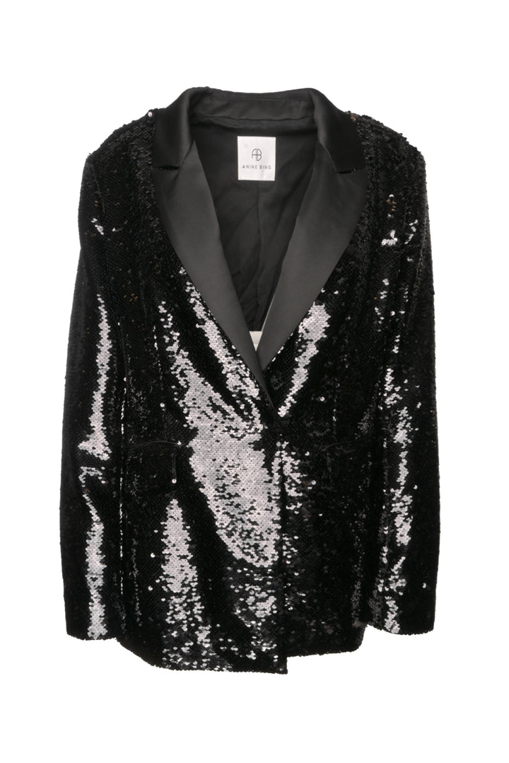 Anine Bing Size L Ace Sequin Blazer