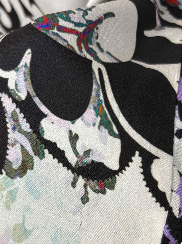 Etro Size 46 Floral Print Silk Dress