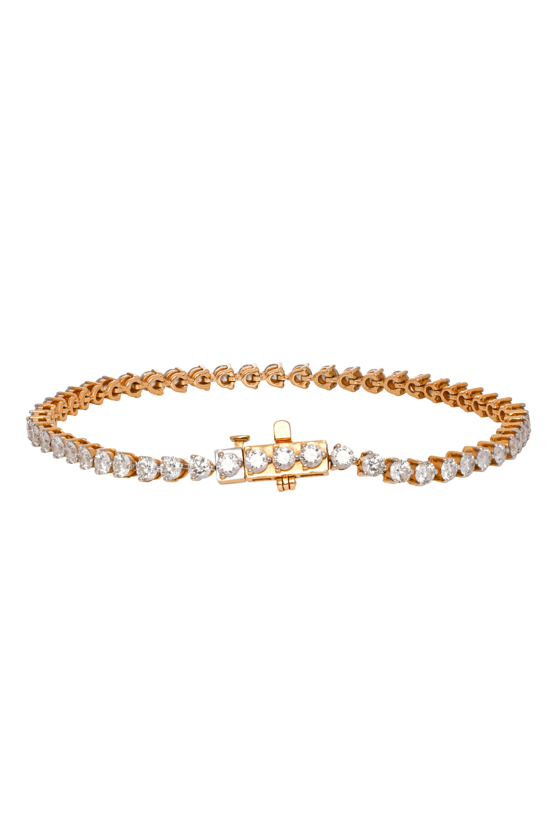 18k Yellow Gold Diamond Tennis Bracelet