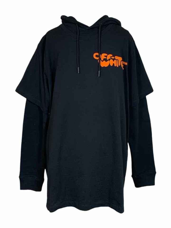 OFF-WHITE Size L Men's Bubble Font T-shirt Hoodie