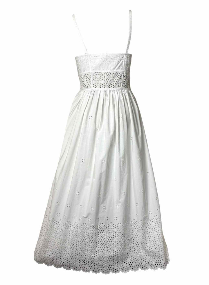 Ulla Johnson Size 4 Cotton Eyelet Sleeveless Dress