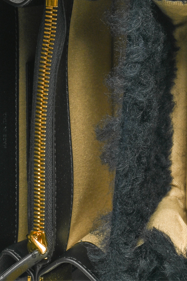 Marni Trunk Mini Shearling Crossbody