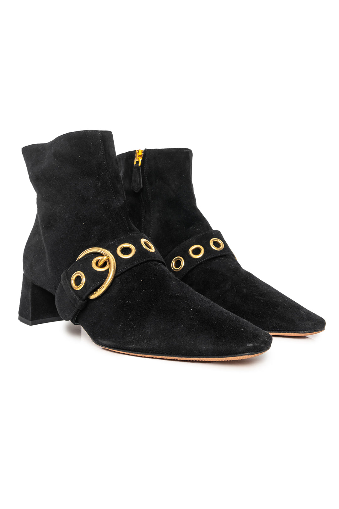 Prada Size 37.5 Suede Ankle Boots