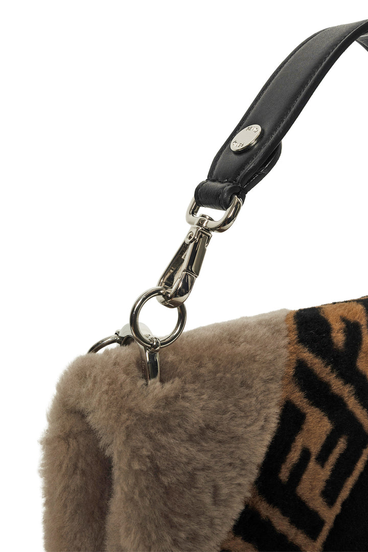 Fendi Shearling Medium Forever Fendi Kan I Shoulder Bag