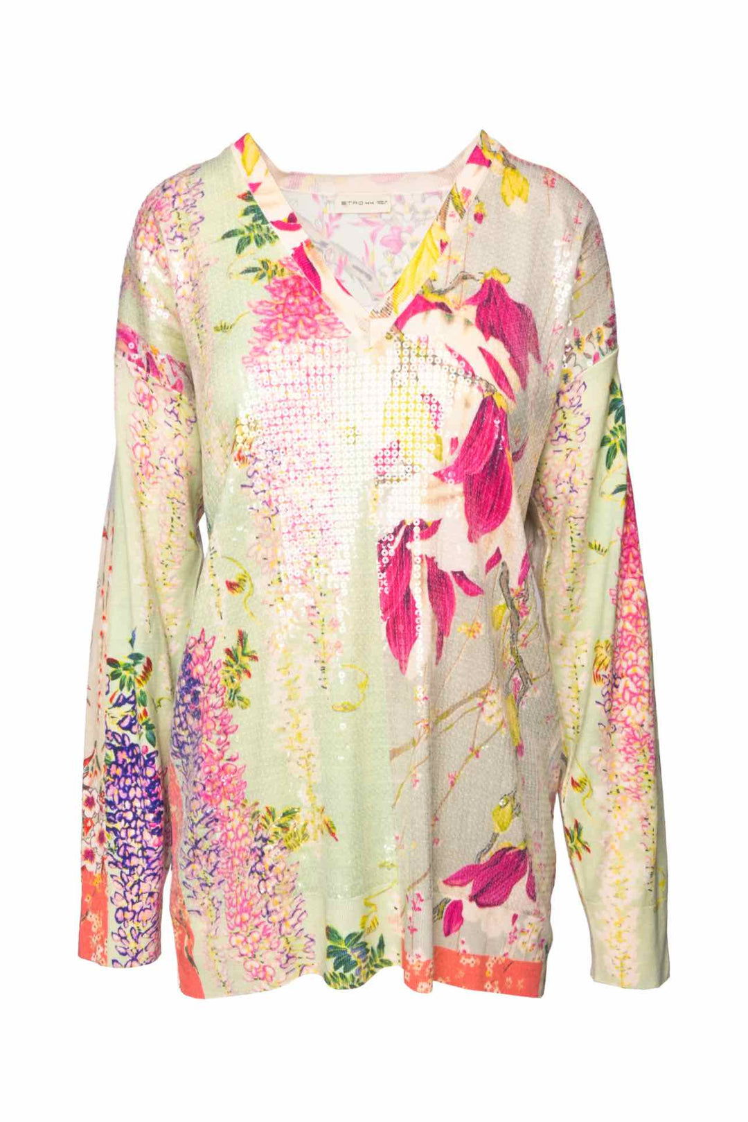 Etro Size 44 Maglione V-neck Sweater