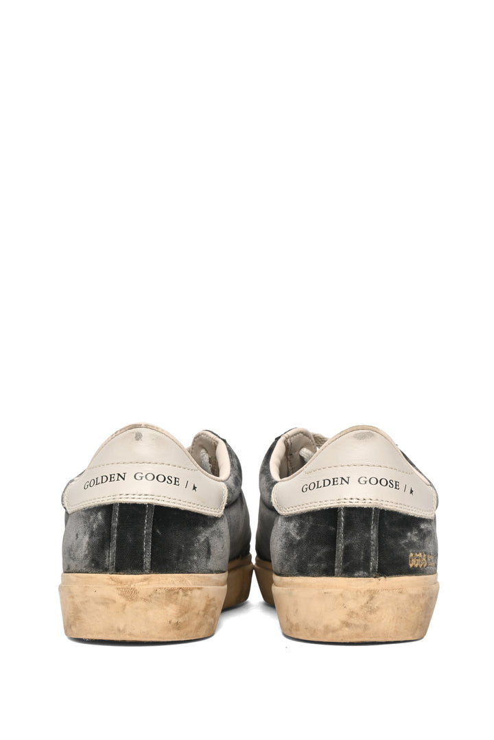 Golden Goose Size 39 Distressed Suede-Trimmed Velvet Soul Star Sneaker