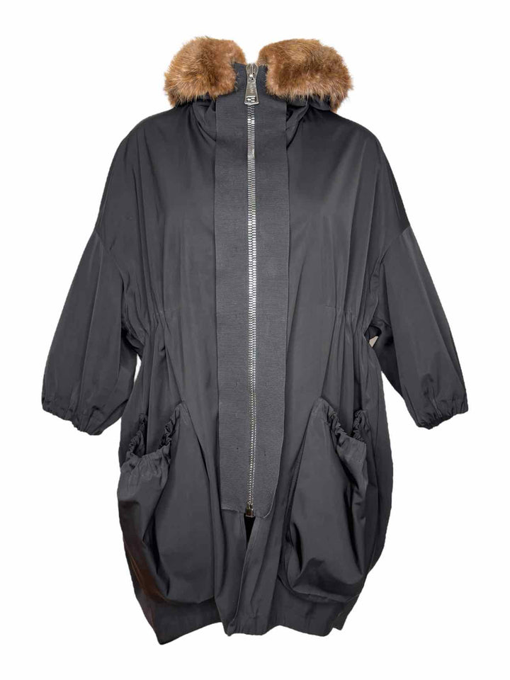 Georges Rech Fur Trim Hooded Size 1 Coat