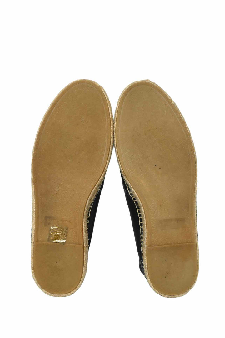 Saint Laurent Size 40.5 Leather Espadrilles