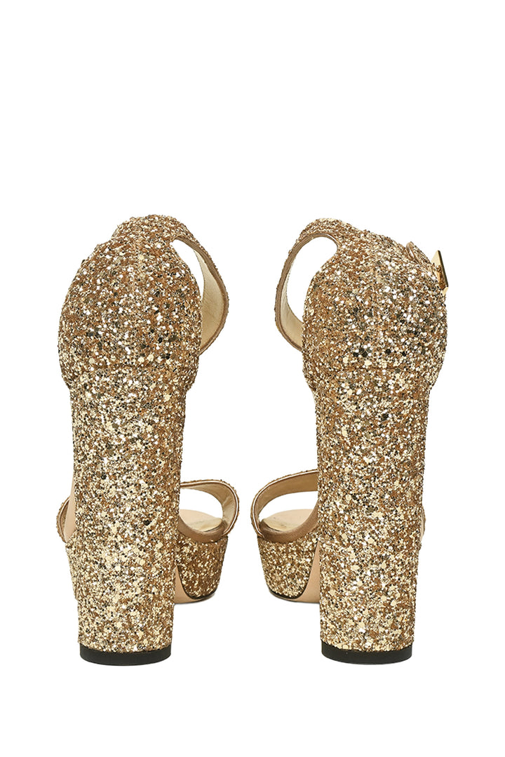 Jimmy Choo Size 37 Holly Glitter Sandals