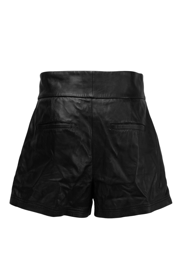 ALC Size 6 Tie Waist Leather Shorts