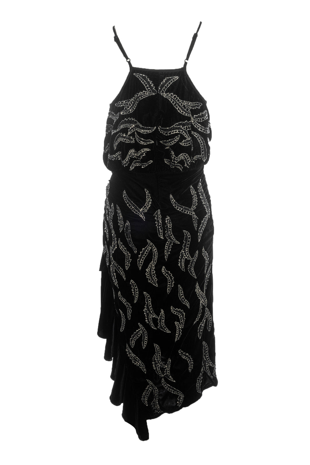 Dodo Bar Or Size 42 Asymmetric Velvet Midi Dress