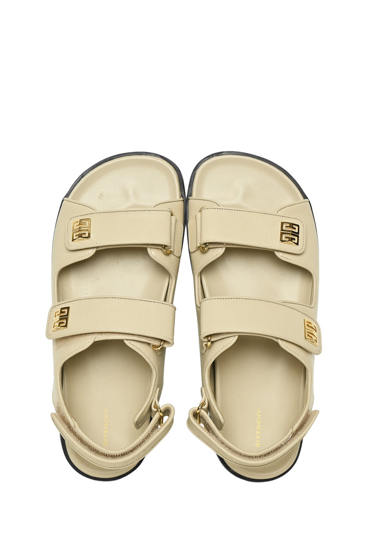 Givenchy Size 38 4G Leather Sport Sandals