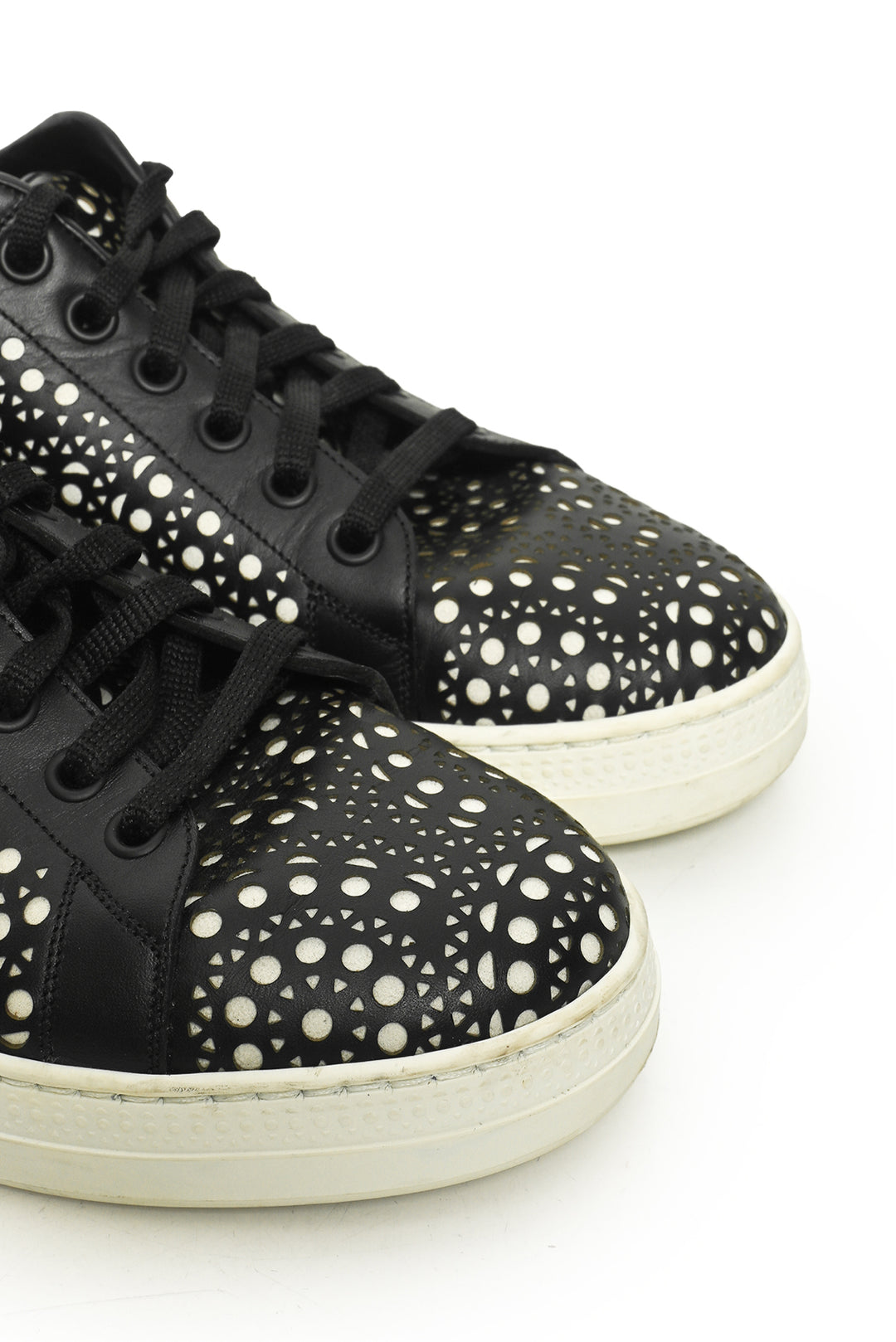 Alaia Size 36 Laser Cut Leather Sneaker