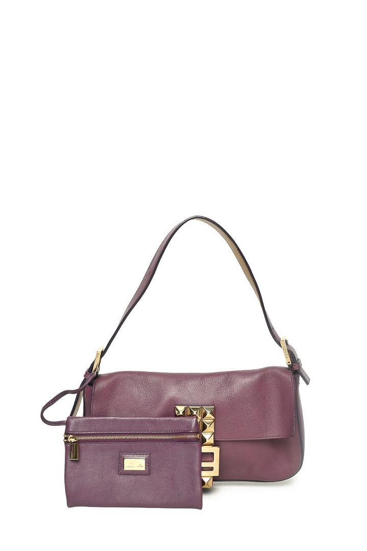 Fendi Studded Baguette Shoulder Bag