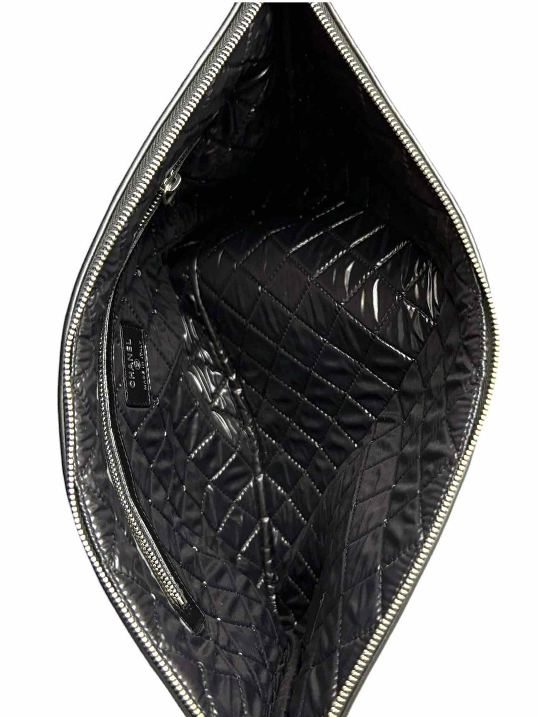 Chanel Deauville O-Case Logo Pouch Clutch