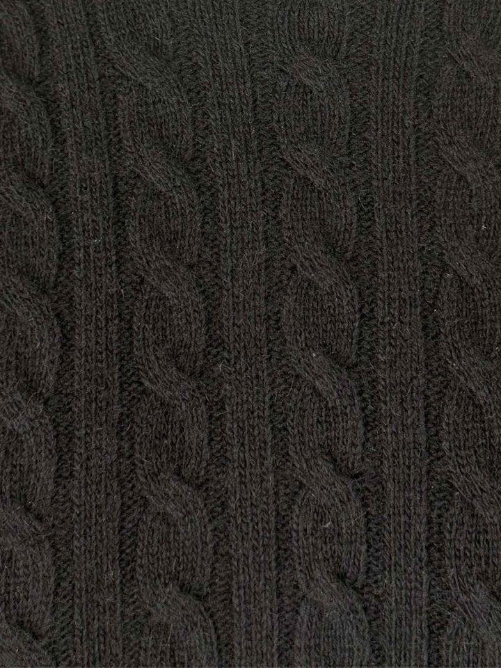 Max Mara Size XL Wool & Cashmere Cable Knit Short Sleeve Sweater Dress