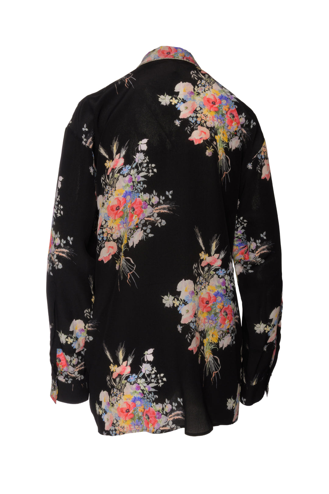 No. 21 Size 8 Crystal Embellished Floral Silk Blouse