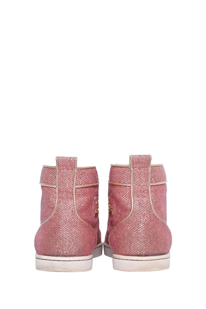 Christian Louboutin Size 36.5 Glitter High Top Sneaker