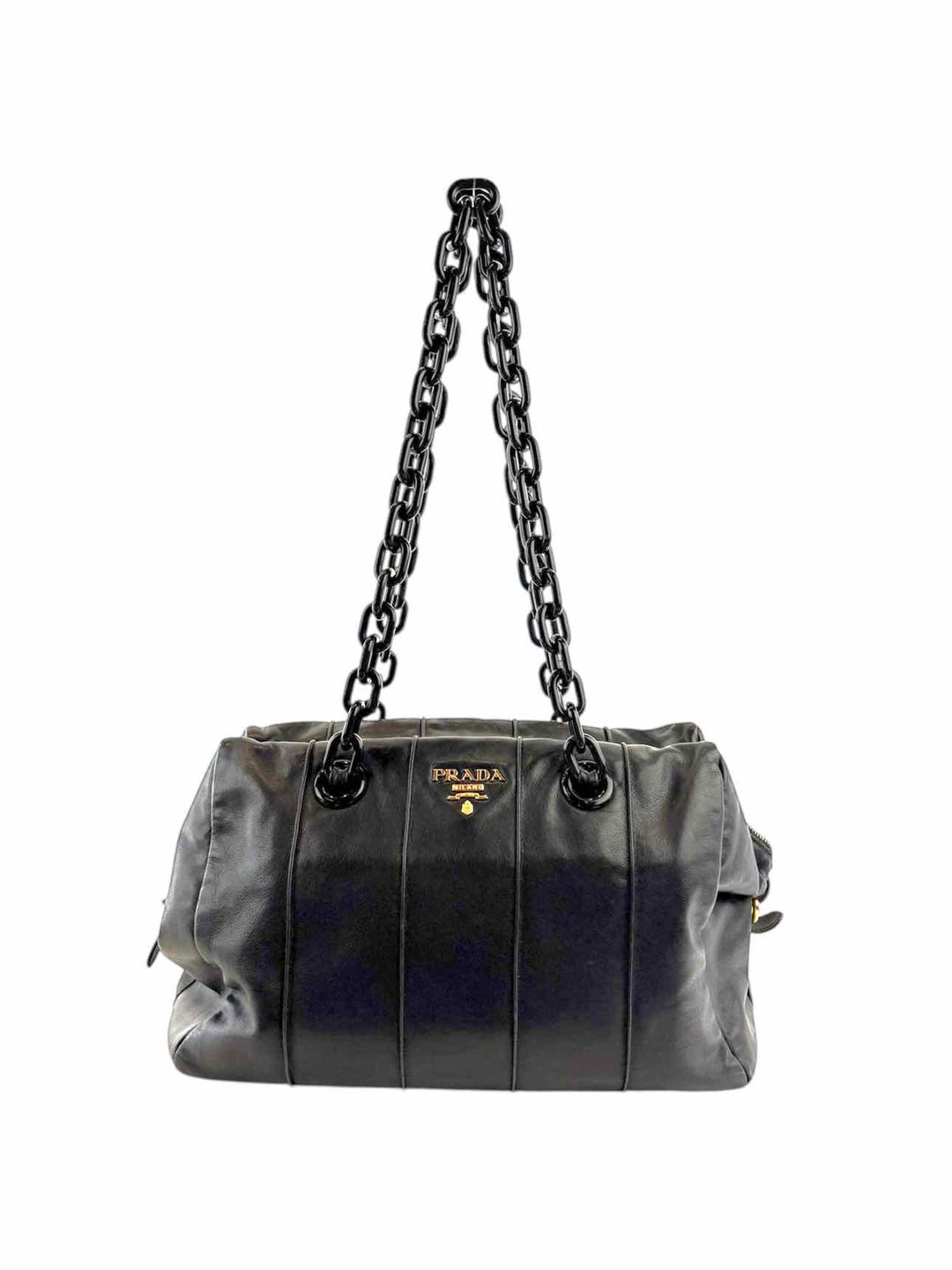 Prada Soft Calf Bauletto Chain Shoulder Bag