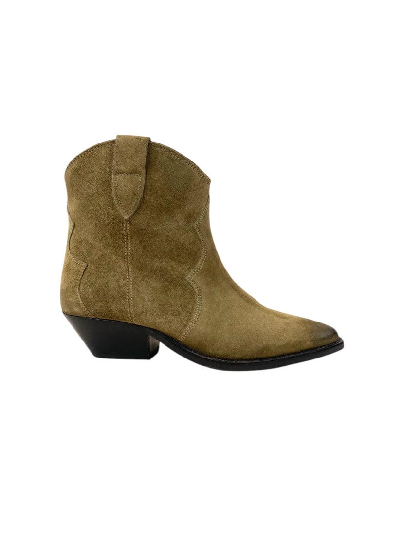 Isabel Marant Size 36 Dewina Suede Calfskin Leather Cowboy Ankle Boots