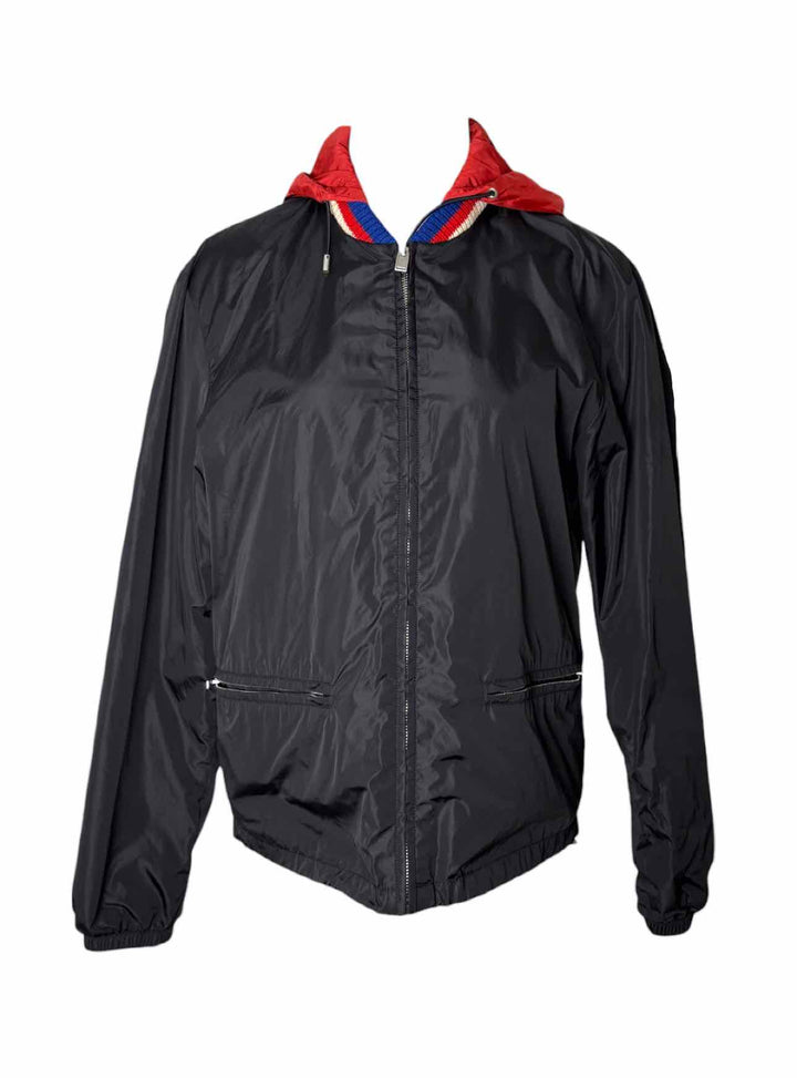 Gucci Size 46 Men's GG Logo Back Hooded Windbreaker Jacket
