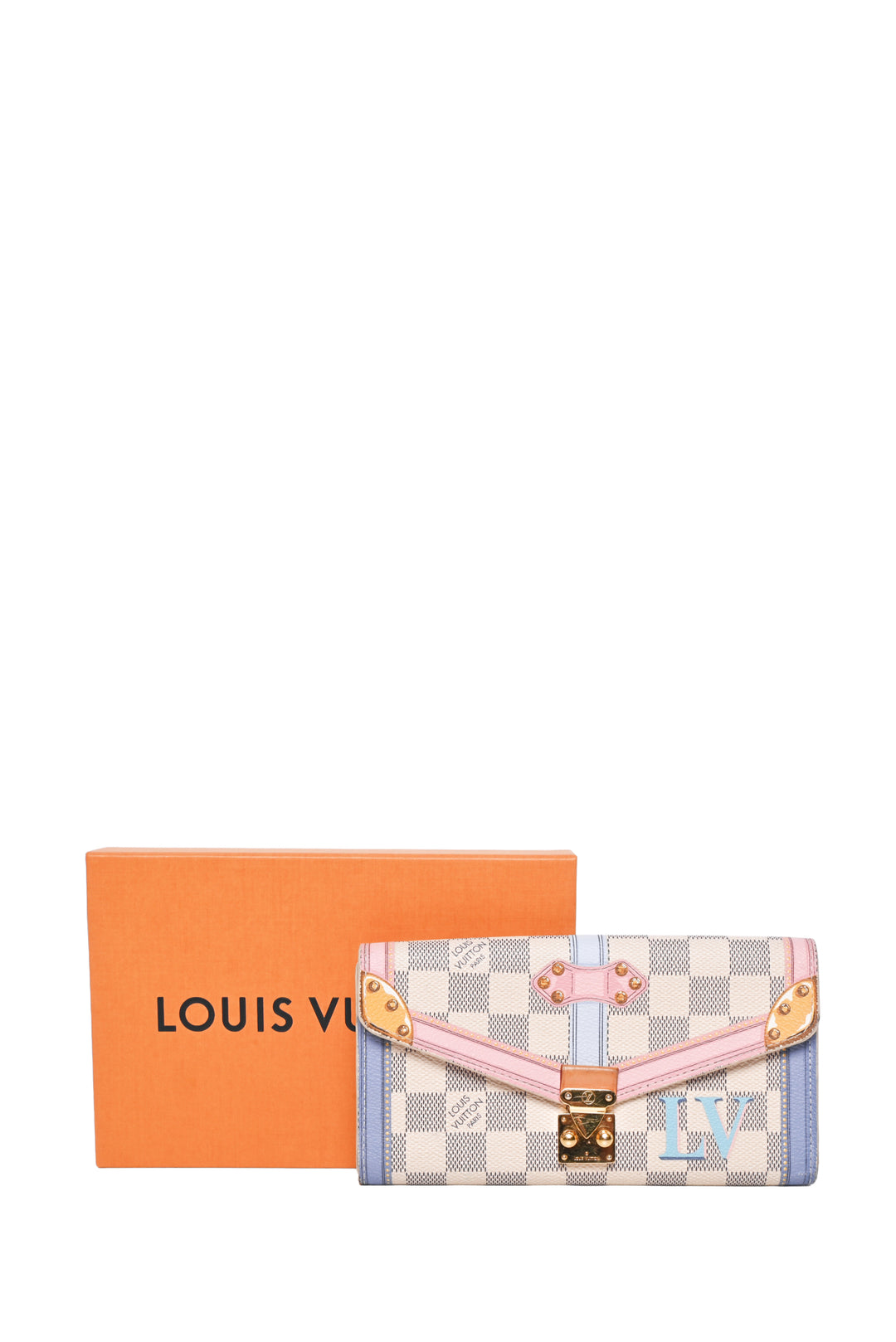 Louis Vuitton 2018 Damier Azur Summer Trunks Sarah Wallet