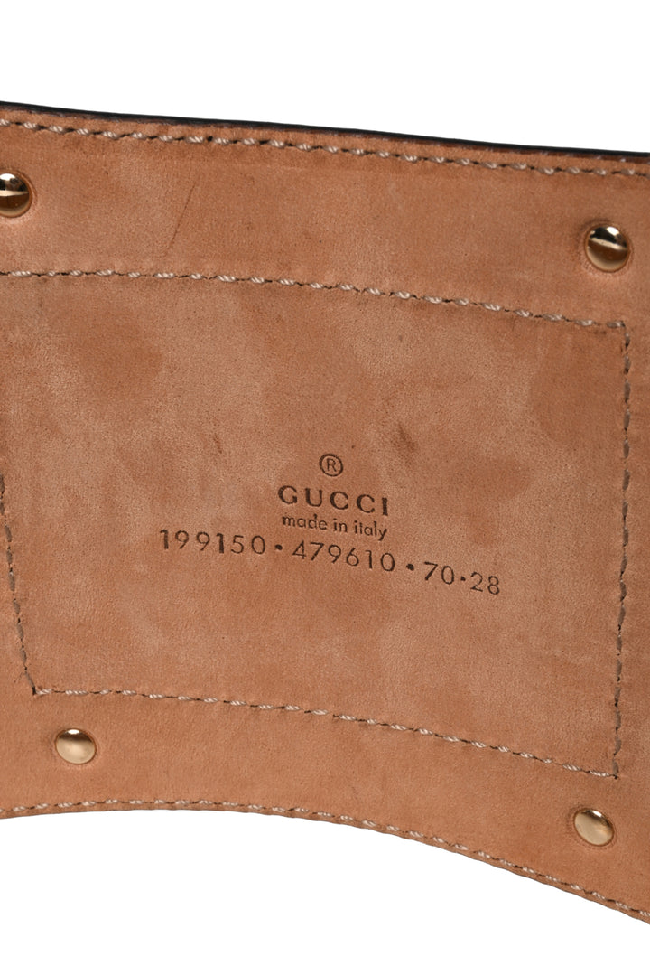 Gucci Size 24 Vintage Wide Patent Leather Waist Belt