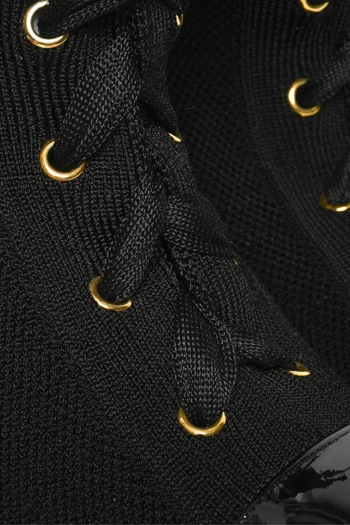 Christian Louboutin Size 38.5 Frenchie 100 Lace Up Boots