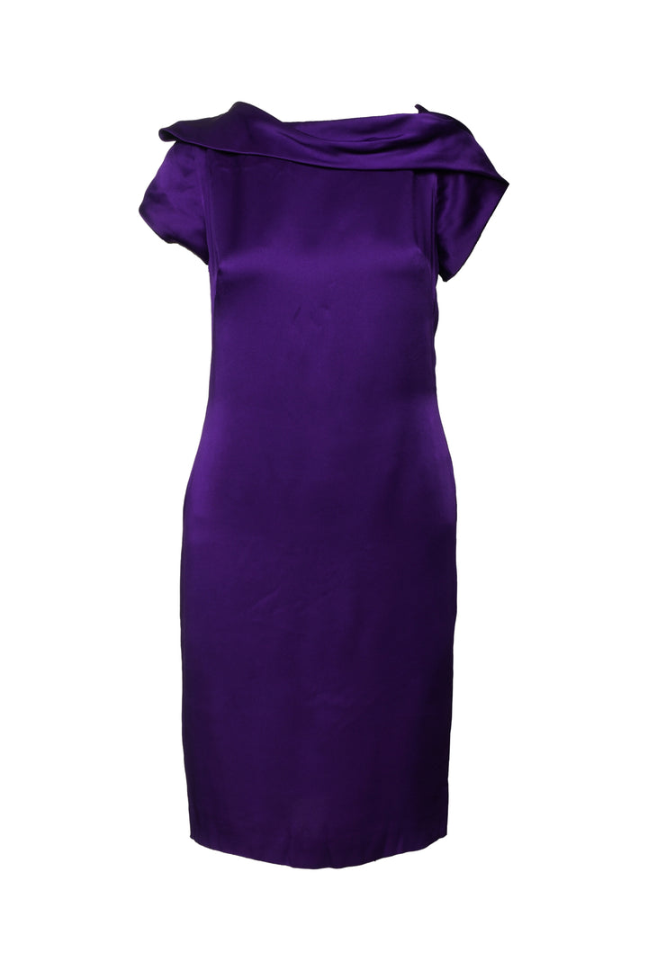 Escada Size 34 Short Sleeve Cowl Neck Dress