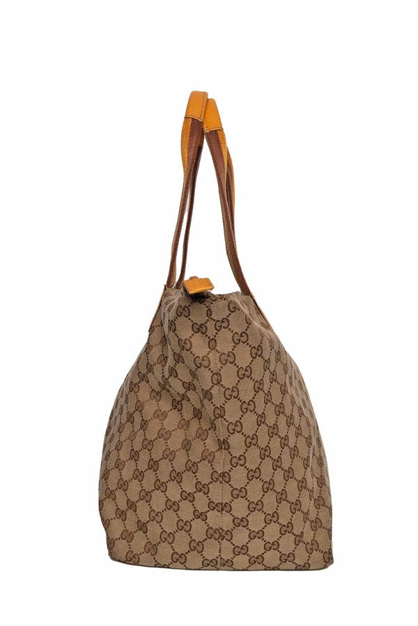 Gucci GG Canvas and Leather Tote