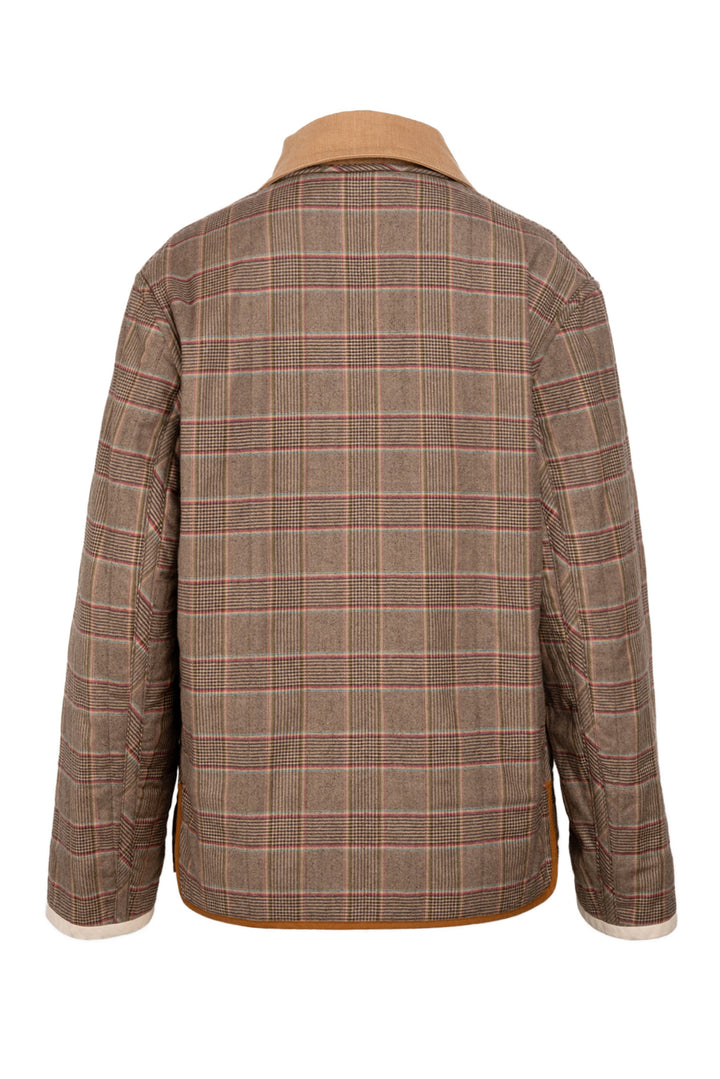 Lanvin Size 48 Reversible Quilted Cotton Shirt Jacket