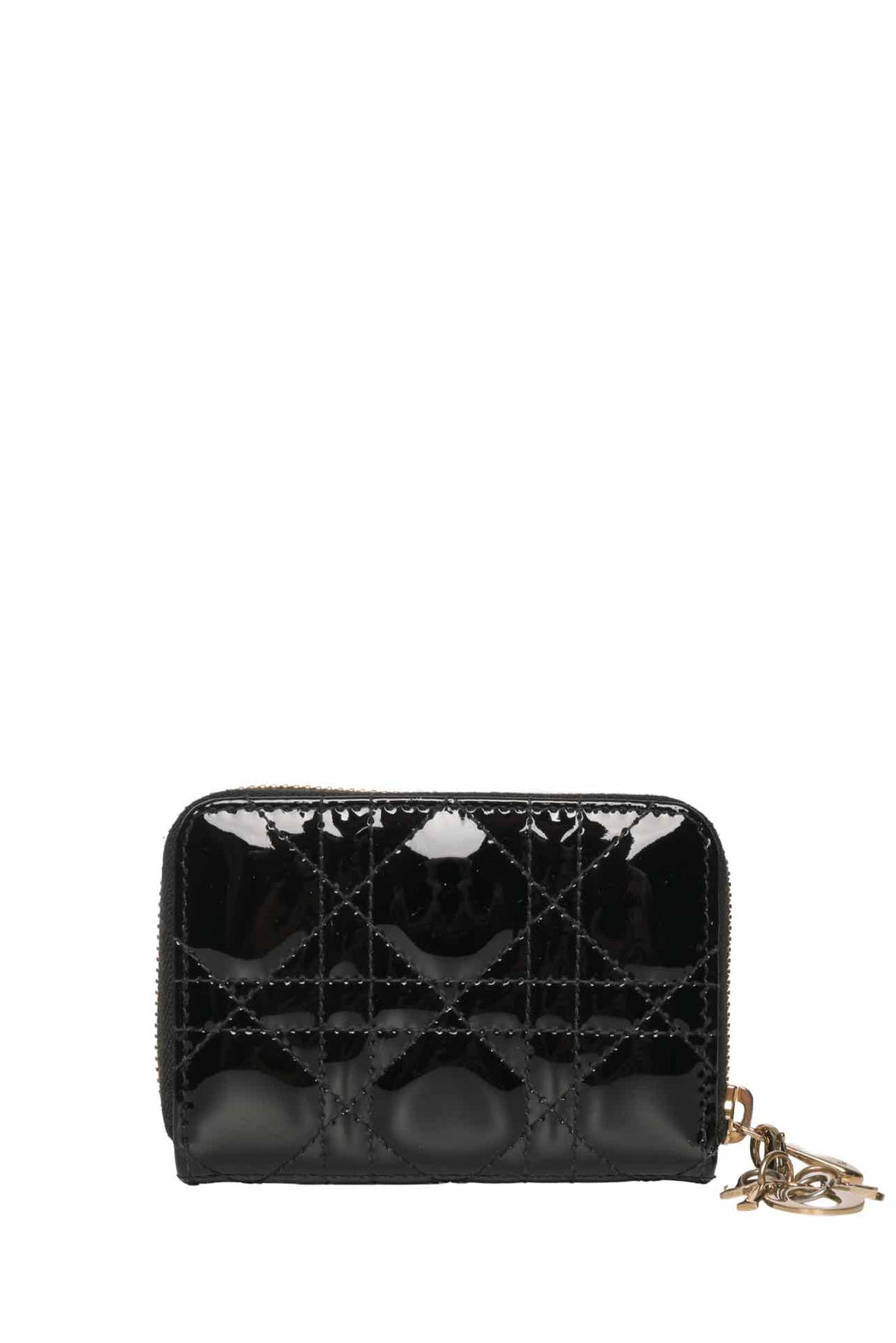 Dior Size 2023 Connage Quilted Patent Lady Dior Multicard Holder Wallet