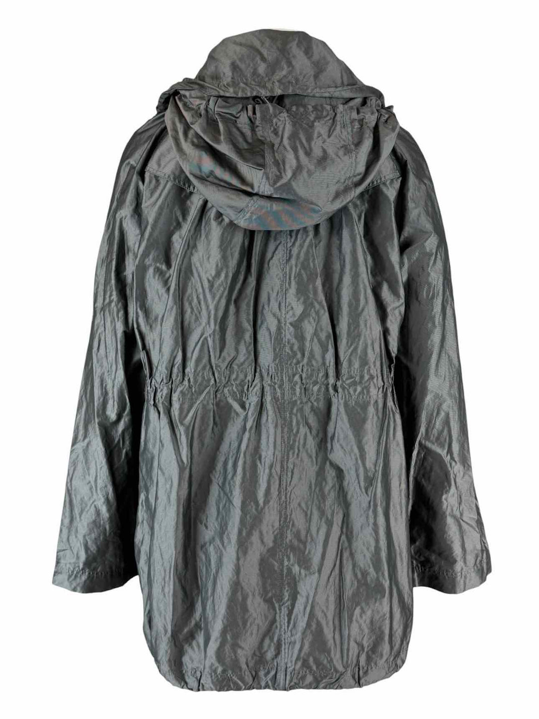 Burberry Size 12 Metallic Hooded Utility Coat