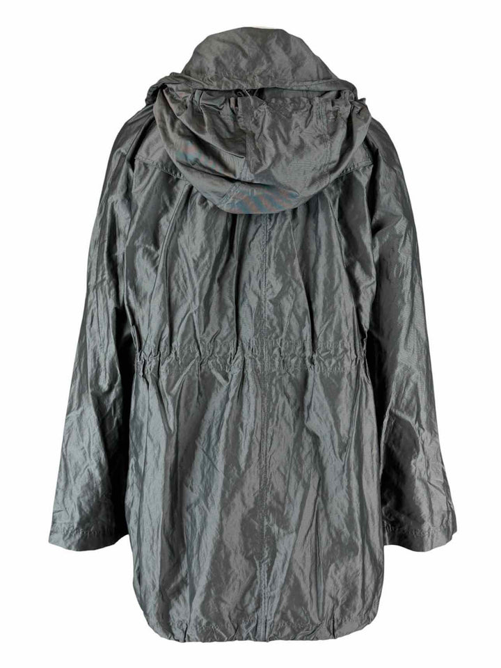 Burberry Size 12 Metallic Hooded Utility Coat