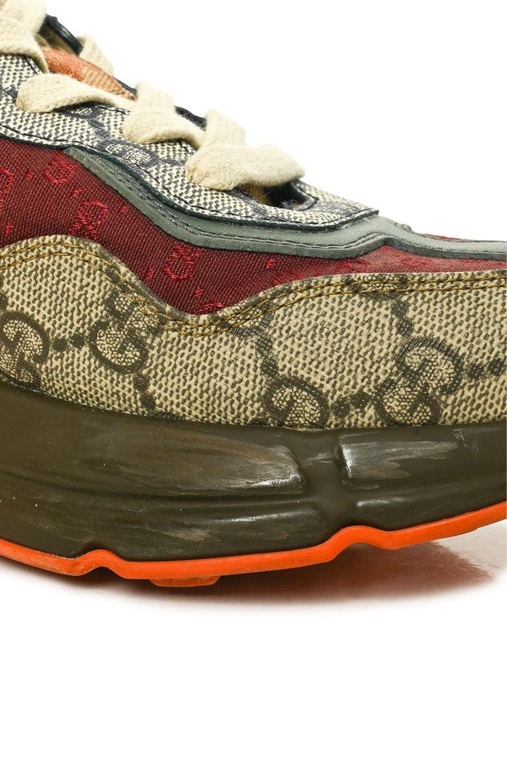 Gucci Size 6 Multicolour GG Monogram Rhyton Sneaker
