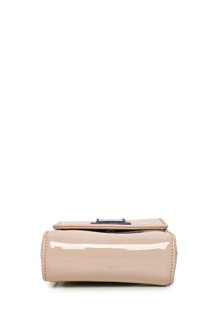 Acne Akki Patent Plaque Face Crossbody Bag