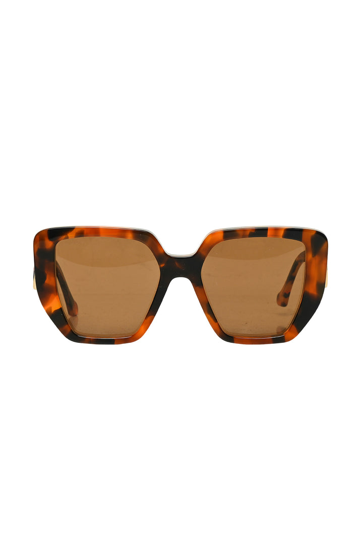 Gucci Oversized Square Tortoiseshell GG Logo Sunglasses Eyewear