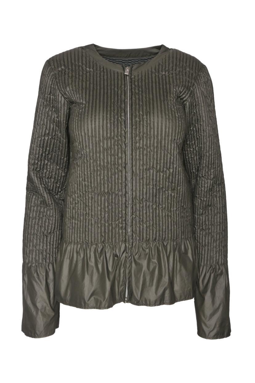 Sacai Size 2 Quilted Peplum Jacket