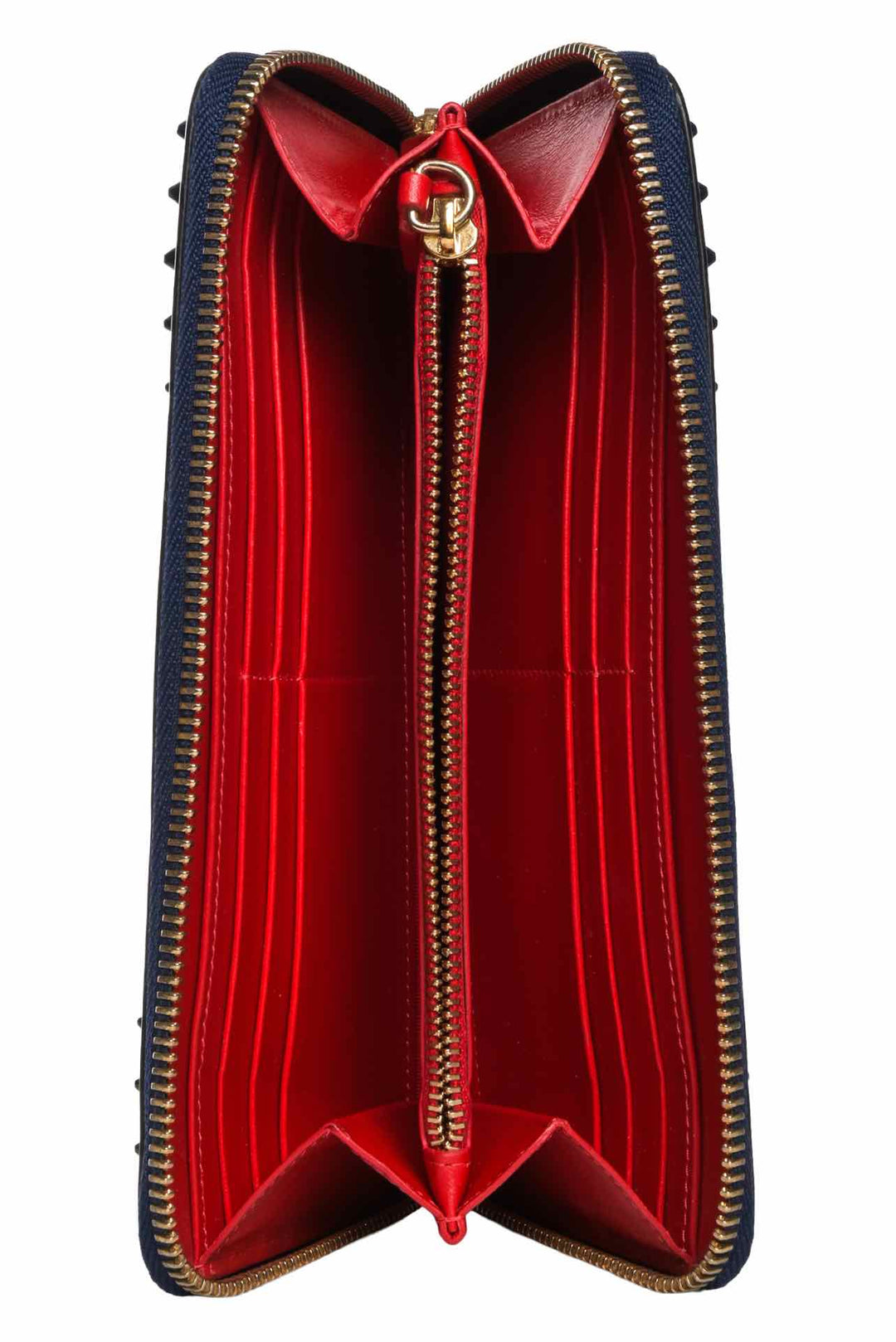 Christian Louboutin Panettone Spiked Leather Zip Around Long Wallet