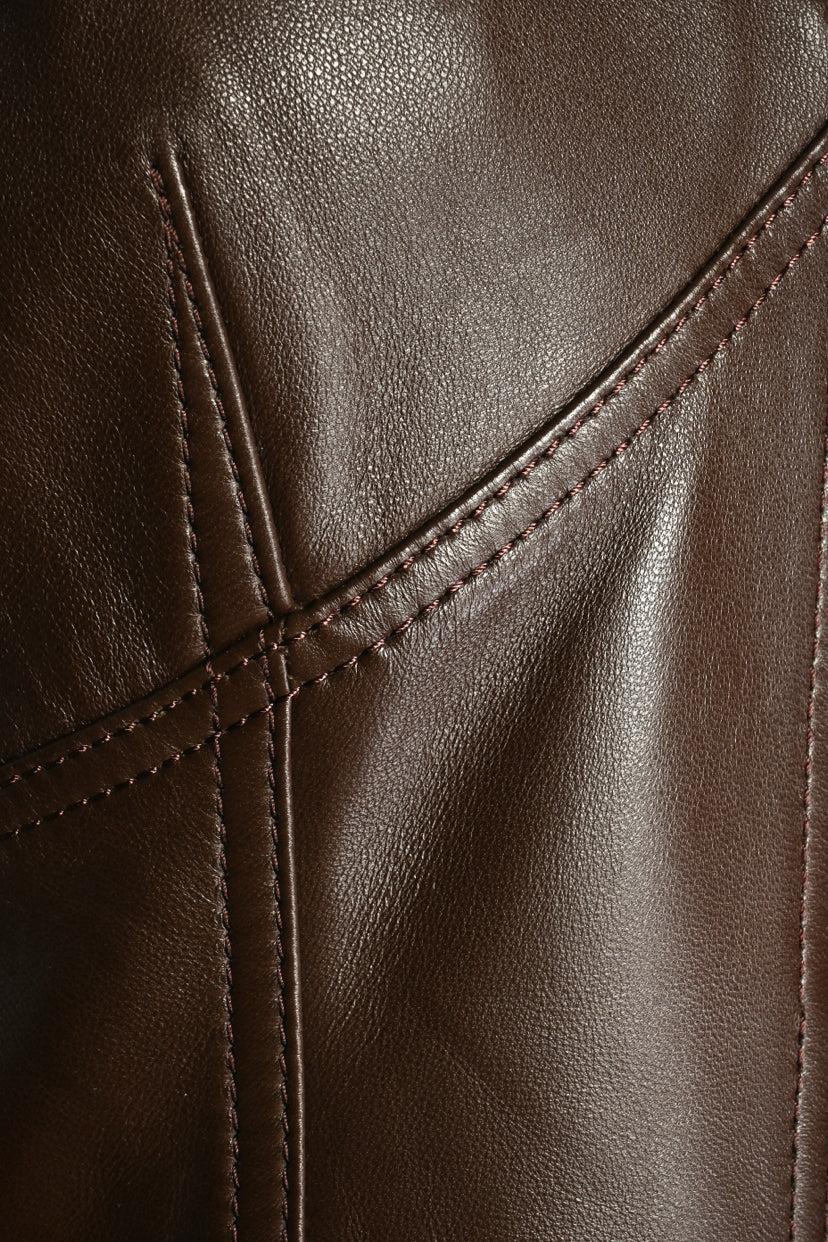 Coach Size 8 Lamb Leather Mini Dress